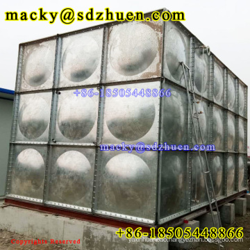 4.88m high 1.22*1.22 hot galvanized carbon steel  panel water tank